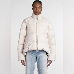 Balenciaga Beige Down Puffer Jacker US2